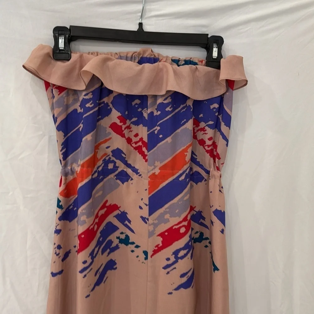 Dolce Vita strapless ruffle pink tie waist maxi dress size small - Picture 4 of 6